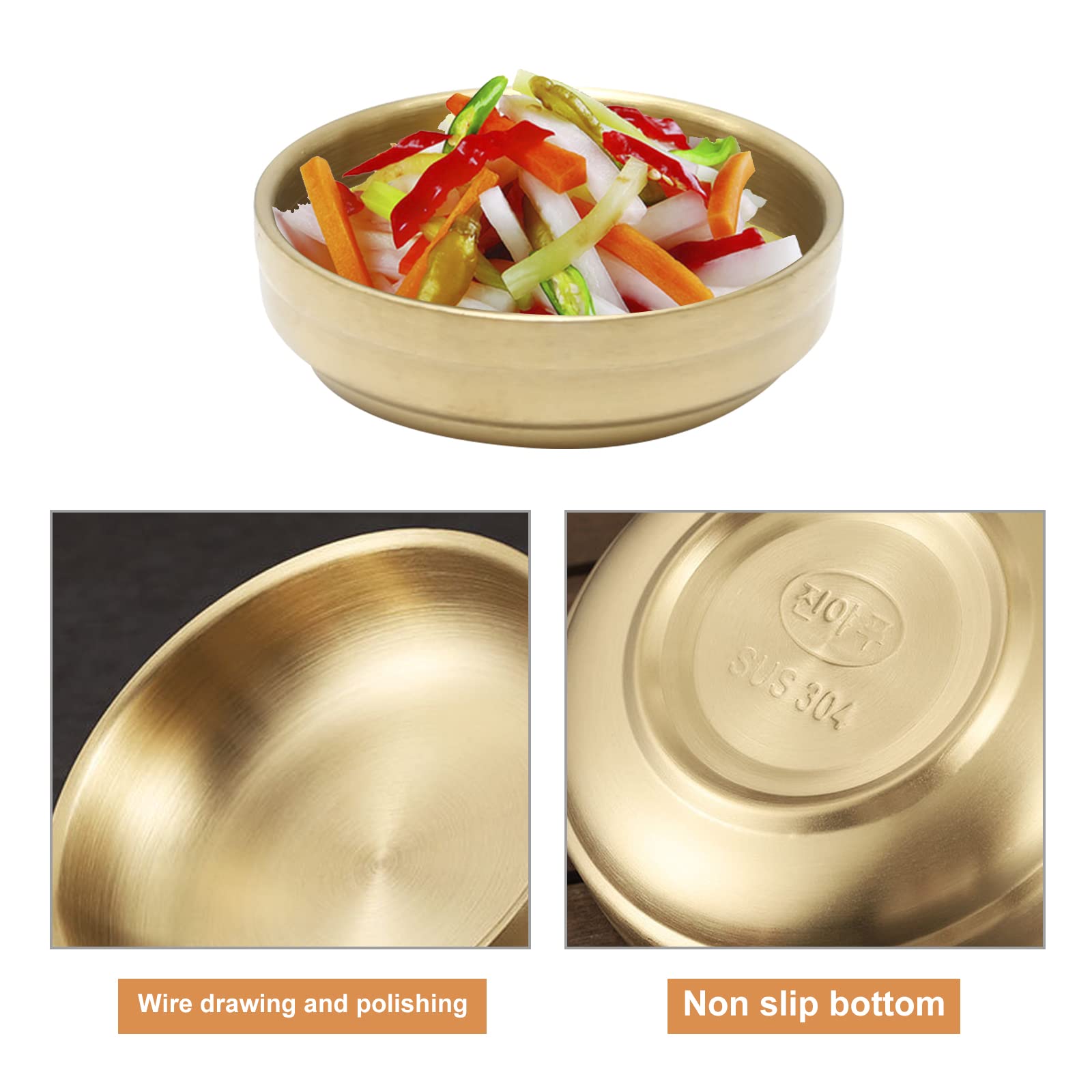MDEOOSKY gold-finish plate with flat bottom demonstrates stable serving.