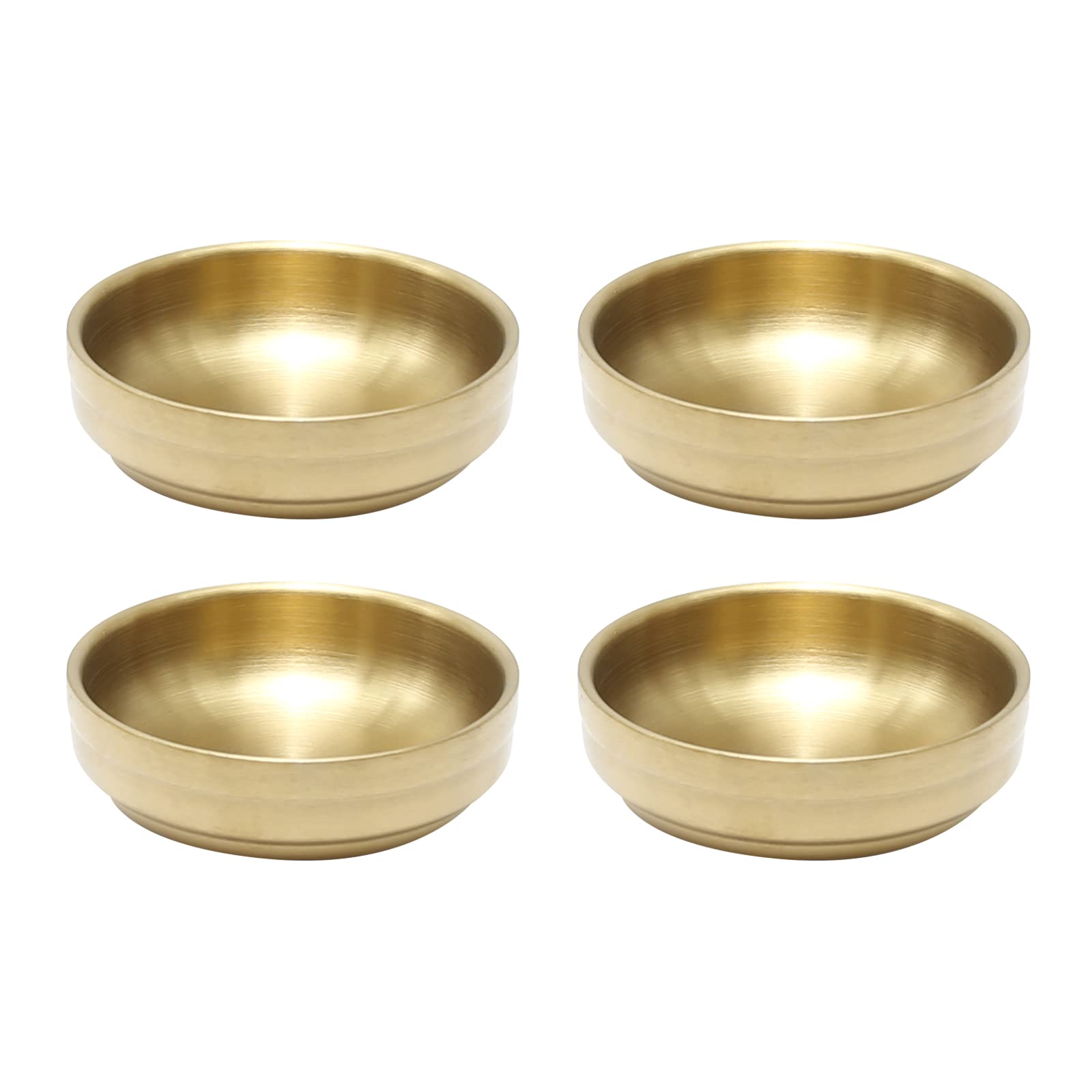 MDEOOSKY mini sauce dish closeup showing durable stainless steel for sauces and dips.
