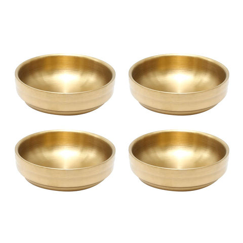MDEOOSKY mini sauce dish closeup showing durable stainless steel for sauces and dips.