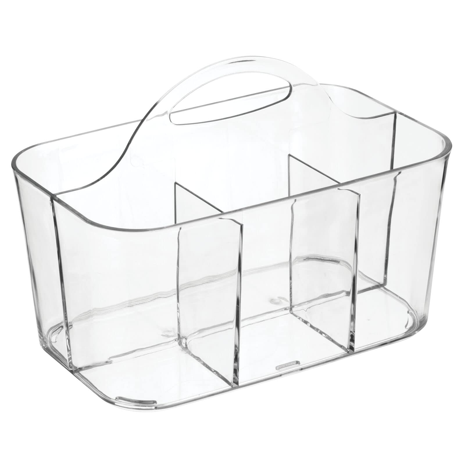 mDesign Lumiere clear organizer adds modern minimal style to any kitchen.