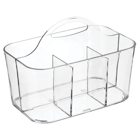 mDesign Lumiere clear organizer adds modern minimal style to any kitchen.