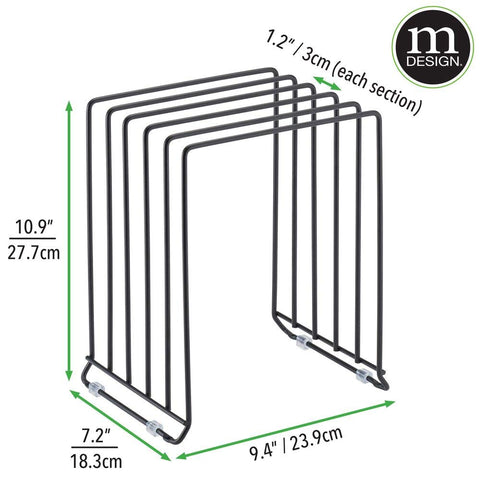 MDESIGN counter-display rack for pots, pans and trays stays neat.