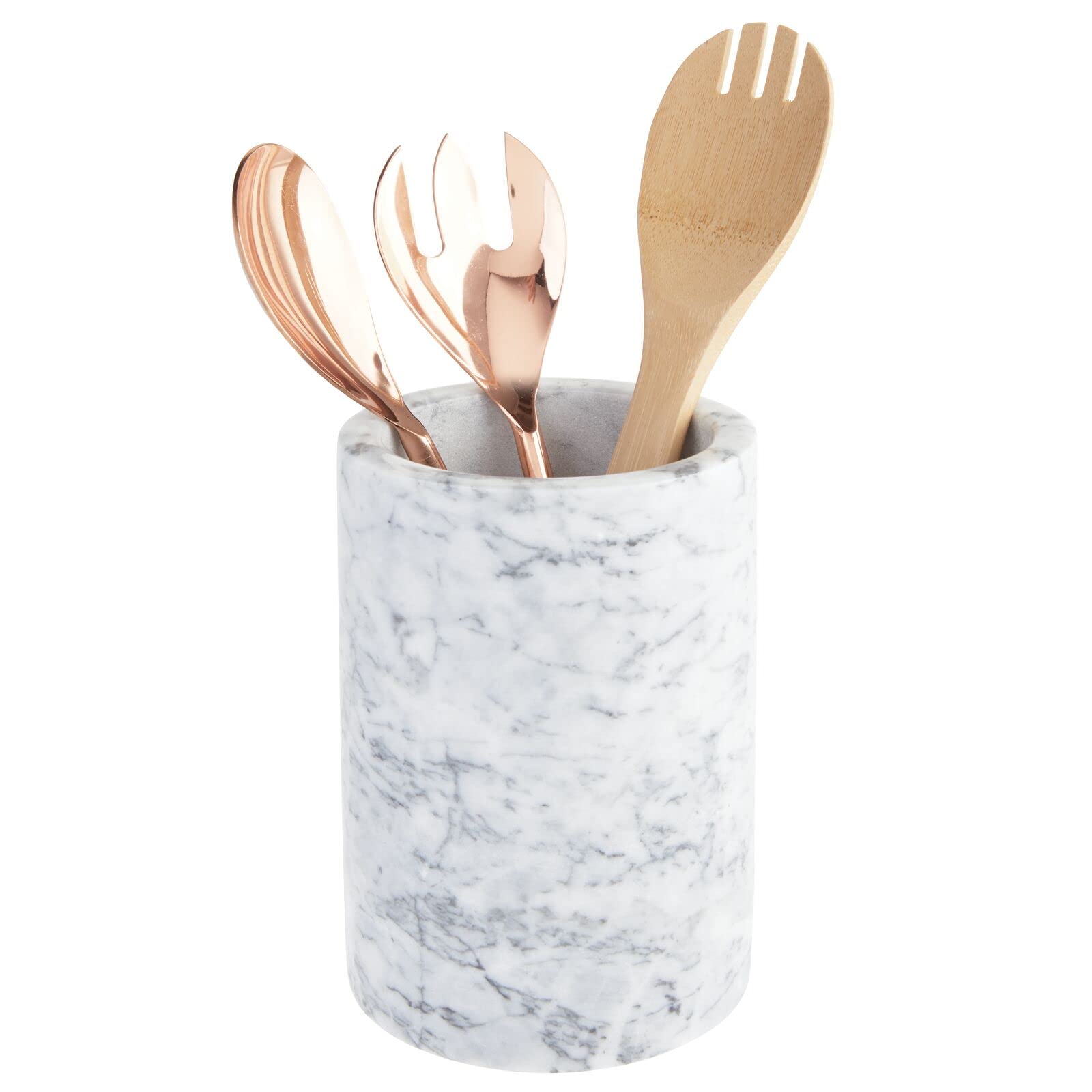 mDesign wine chiller with cocktail utensils display for easy entertaining.