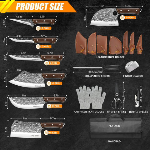 MDHAND boning knife for clean bone removal and trimming