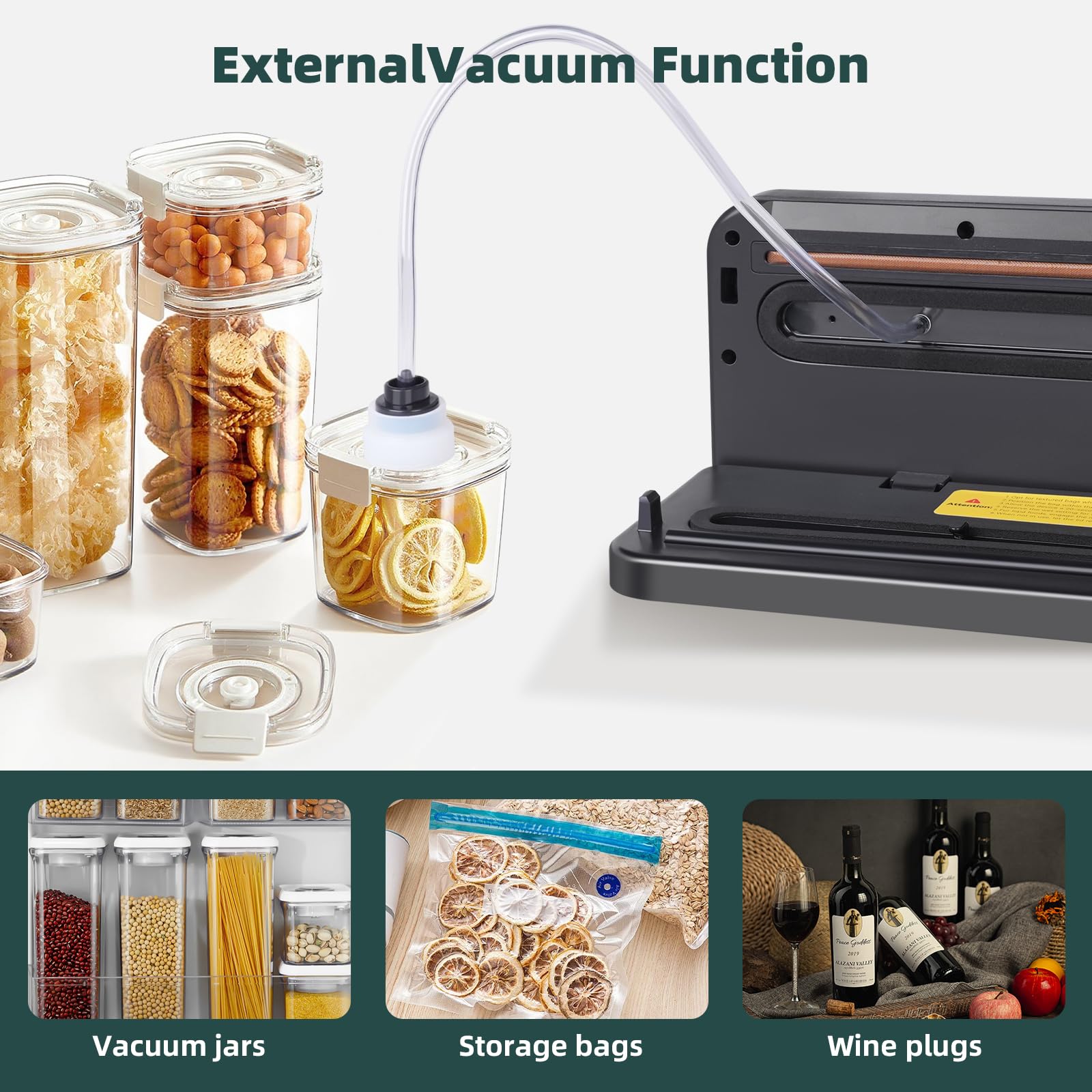 MDHAND vacuum sealer bag storage keeps accessories organized.