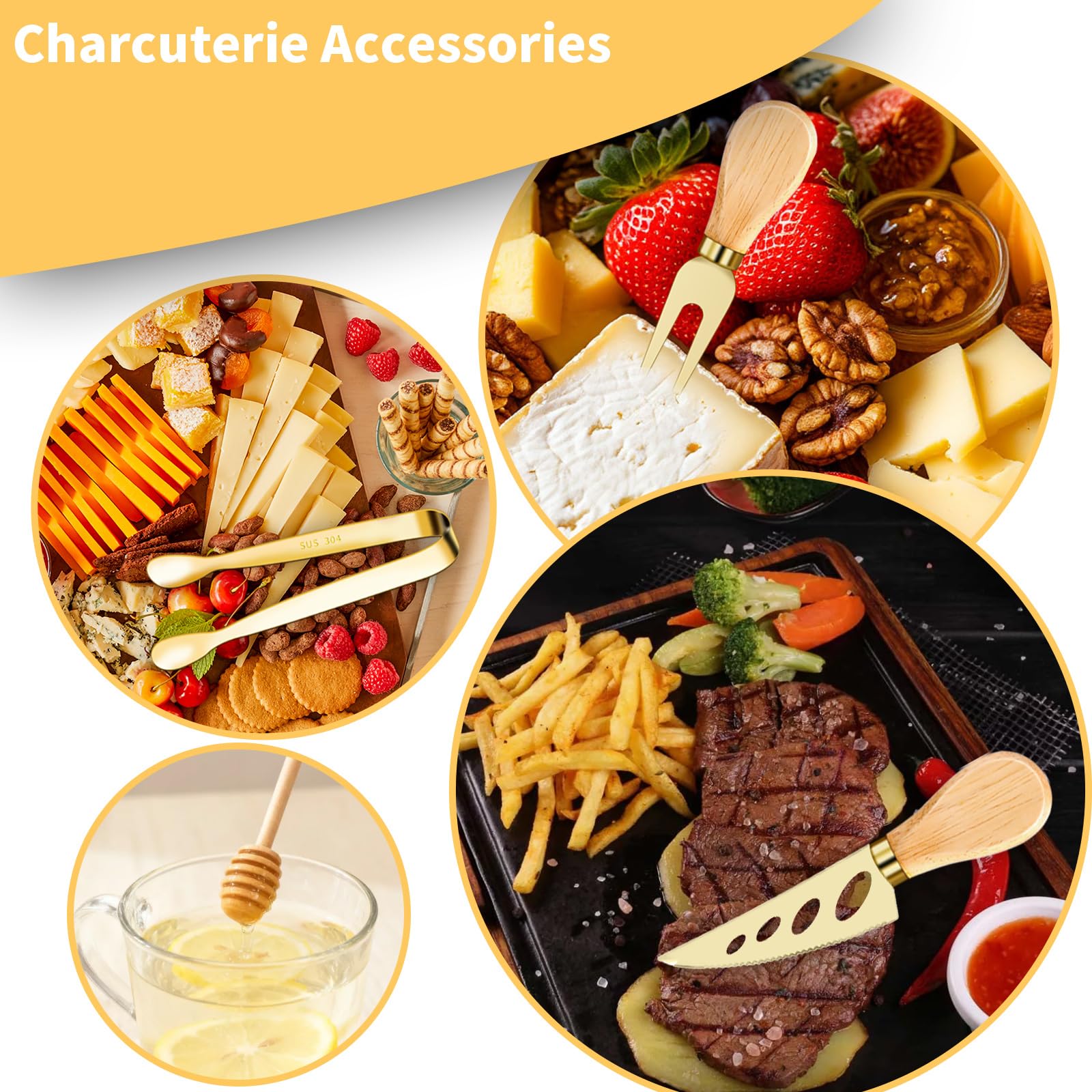 MDSPLPIY beef knife with wooden handle for smoother slicing.