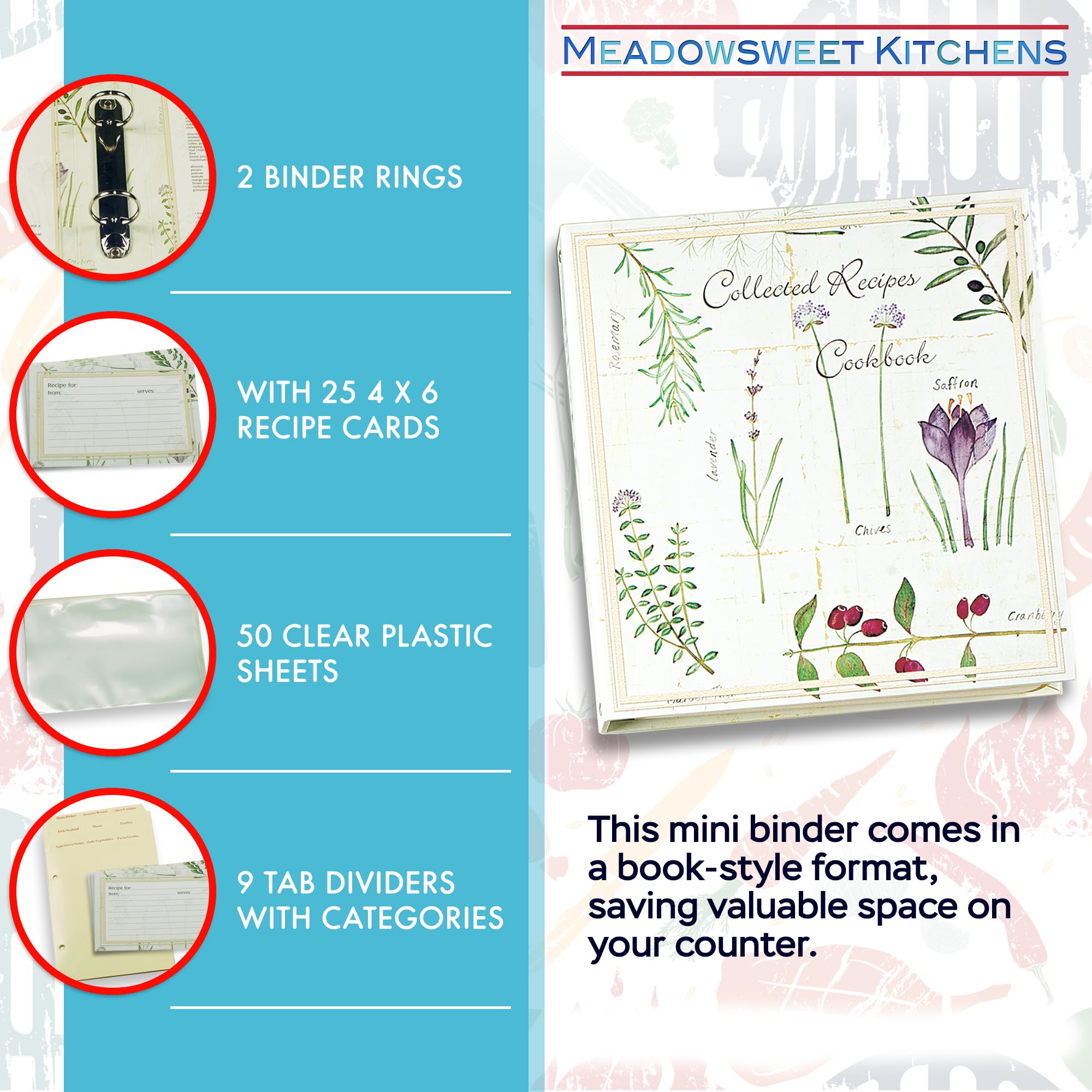 Meadowsweet Kitchens 25 four-by-six cards starter set for quick notes