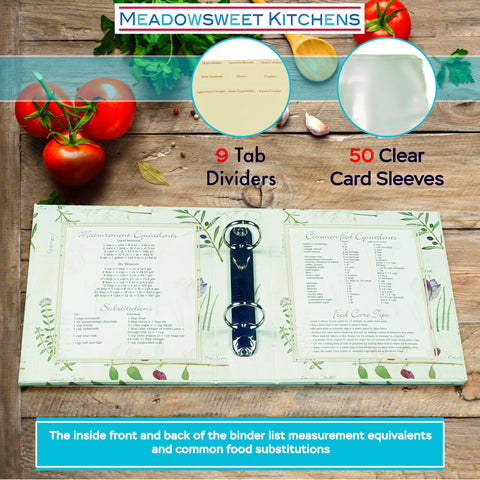 Meadowsweet Kitchens nine tab dividers for easy recipe categorization