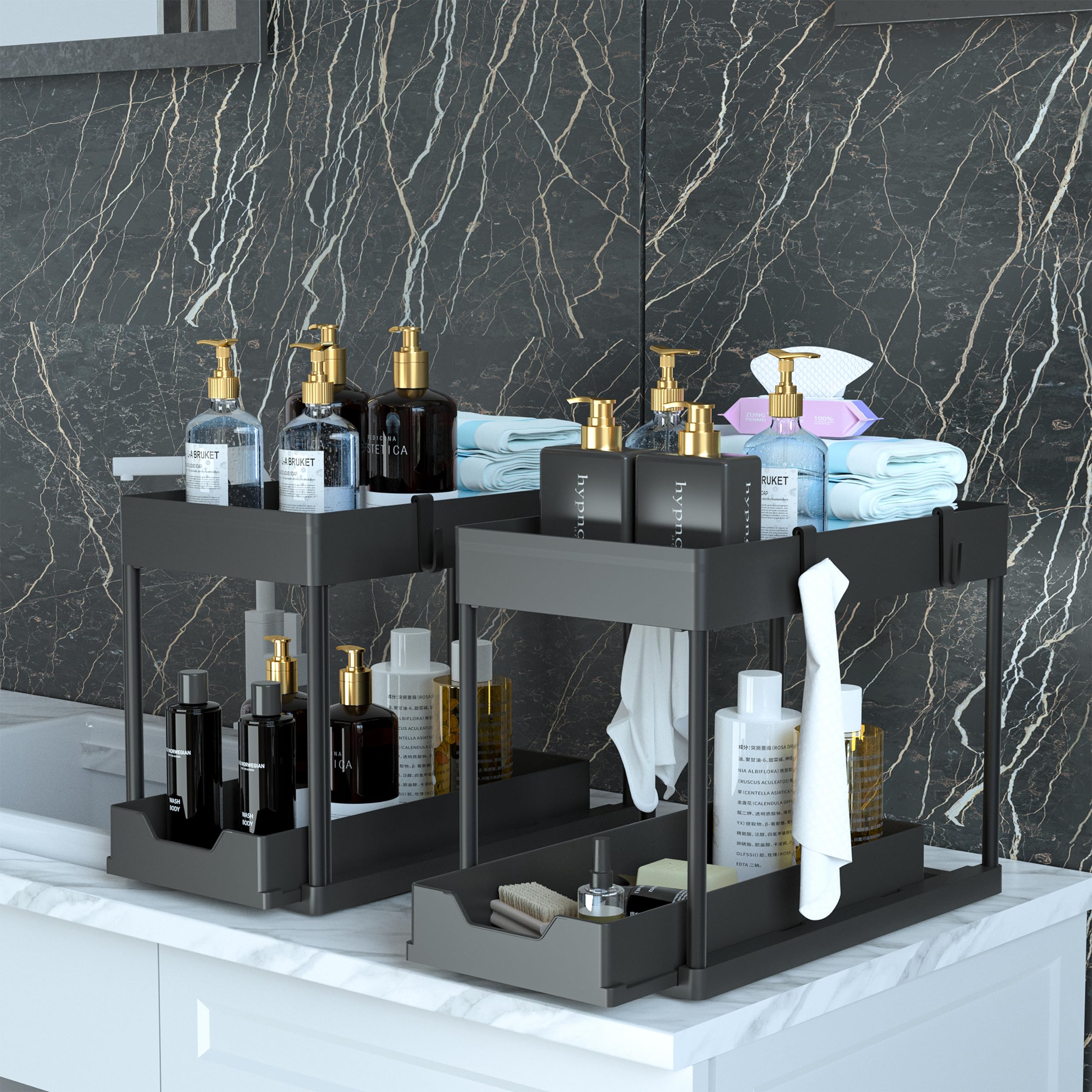 MEAFBIRD includes four hooks for organizing small items