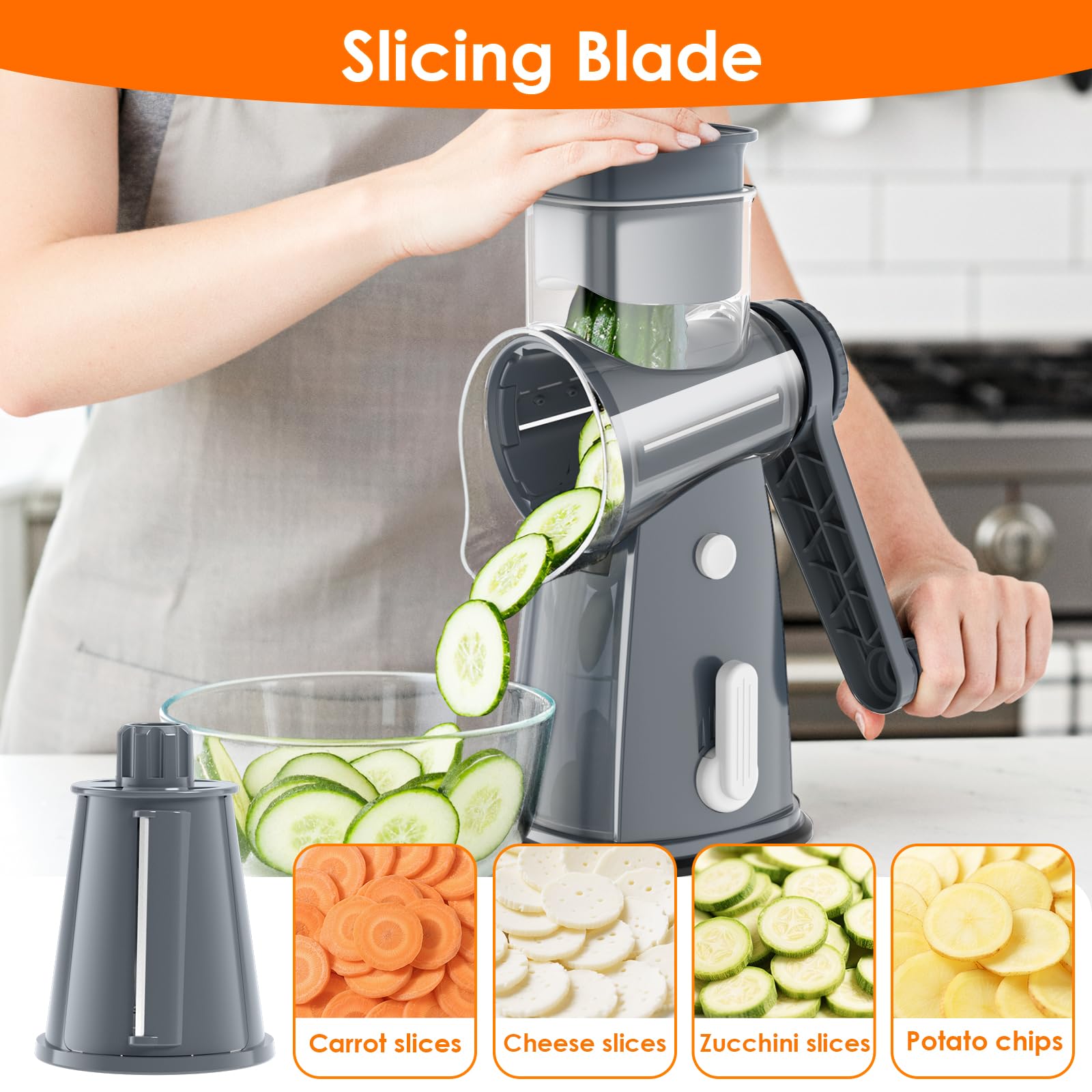 MealHelper transparent drum lets you monitor shredding speed and results.