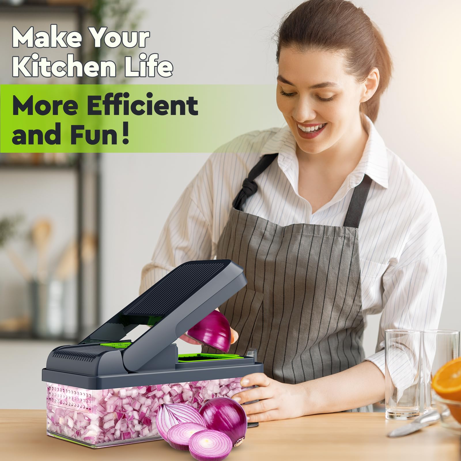 MealHelper non-slip base keeps the chopper steady during use
