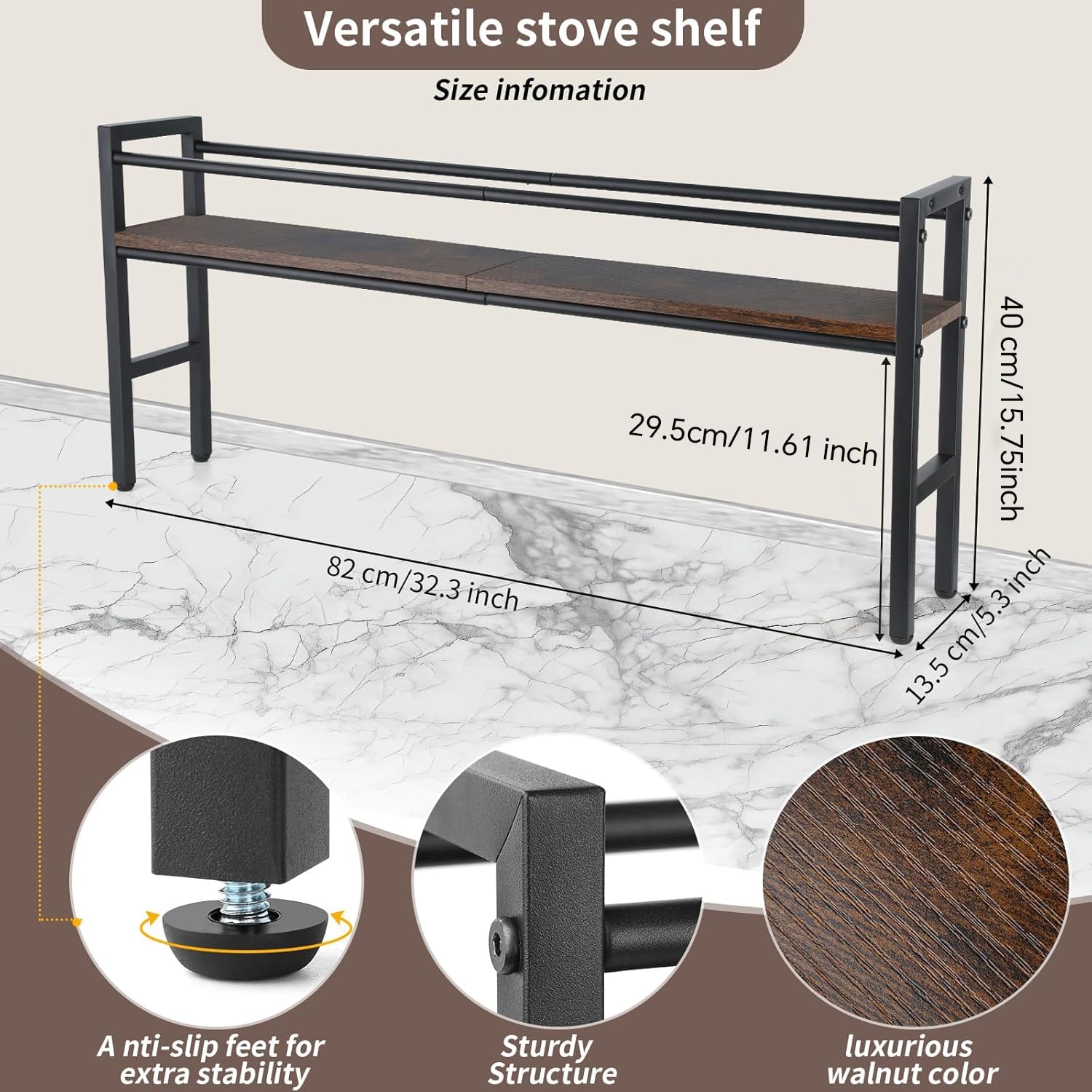 Meangood vertical display helps declutter countertops and maximize space.