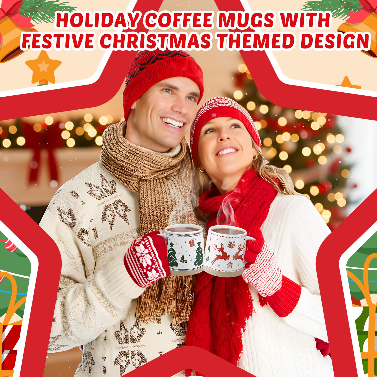 Meanplan mug featuring gingerbread motif perfect for cocoa moments during holidays.