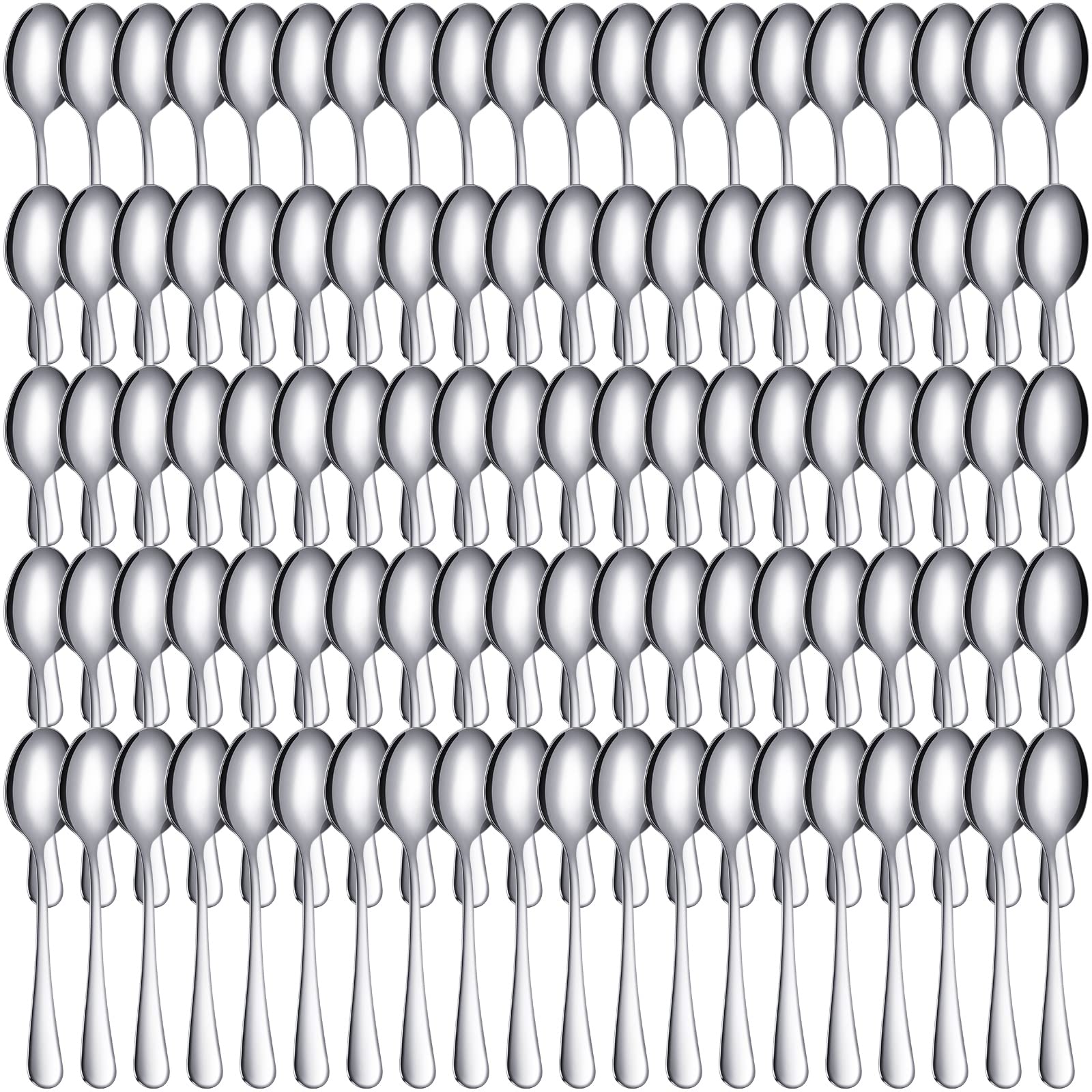 Meanplan demitasse spoons 4.33in, durable stainless steel for daily use and gatherings.