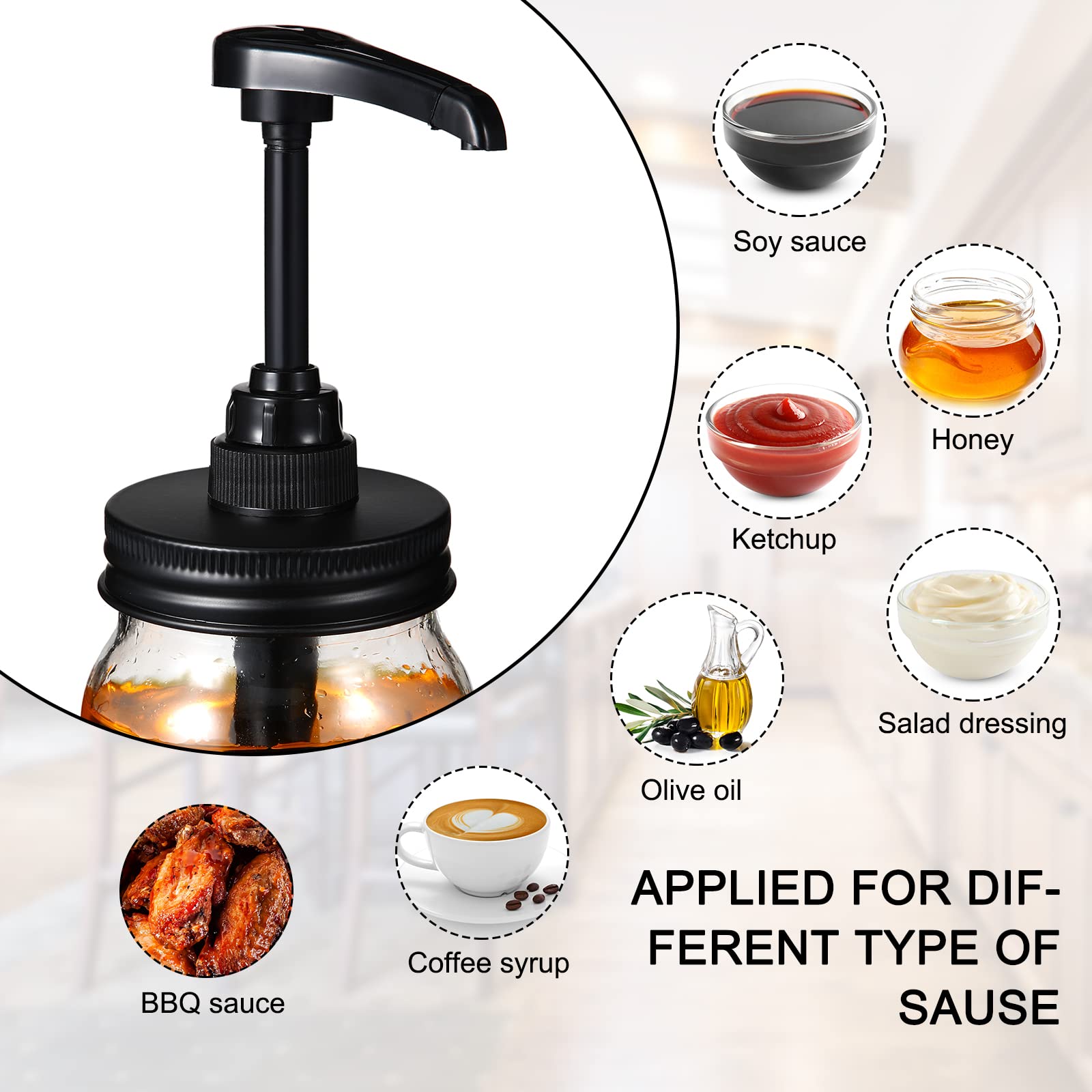 Meanplan honey dispenser lid offers precise 0-8 ml per pump.