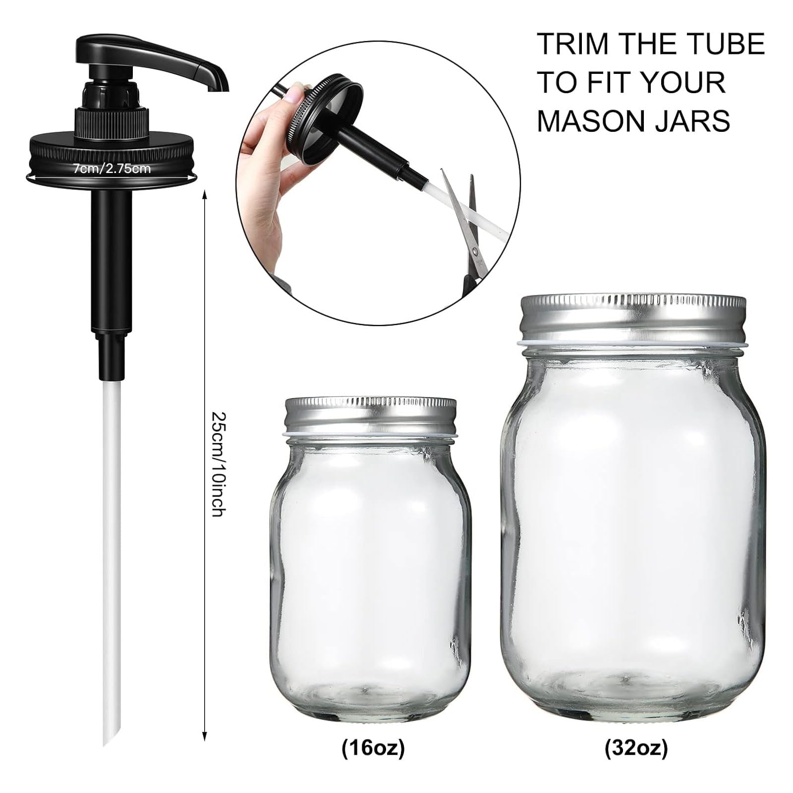 Meanplan regular-mouth 16oz mason jars displayed with accessible syrup dispensing.