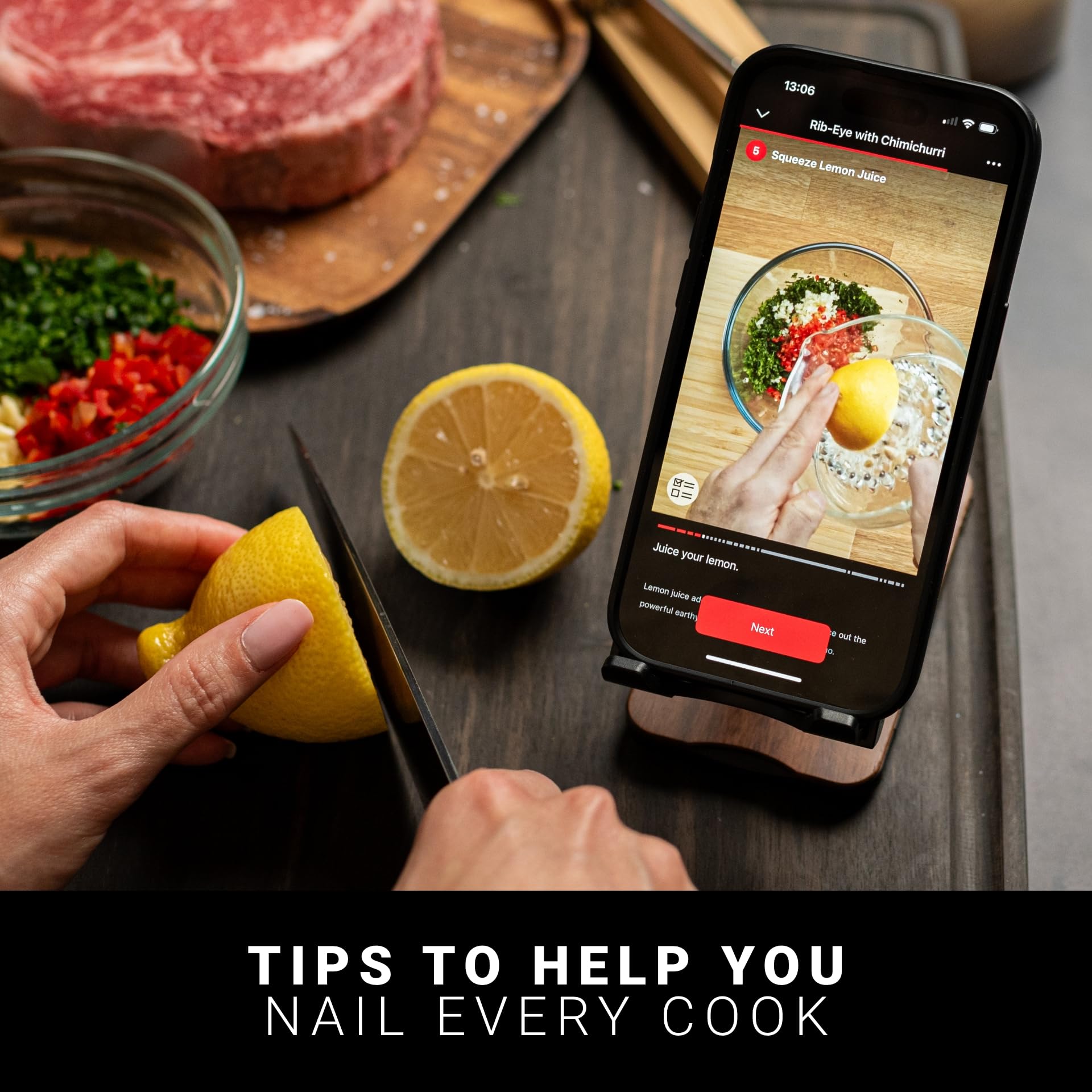 MEATER Plus app interface guiding cook with real-time alerts