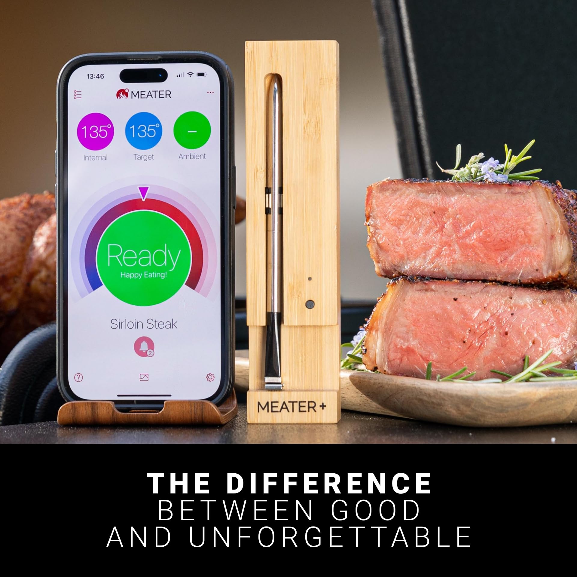 MEATER Plus ideal for steak, chicken, and turkey across cooking methods