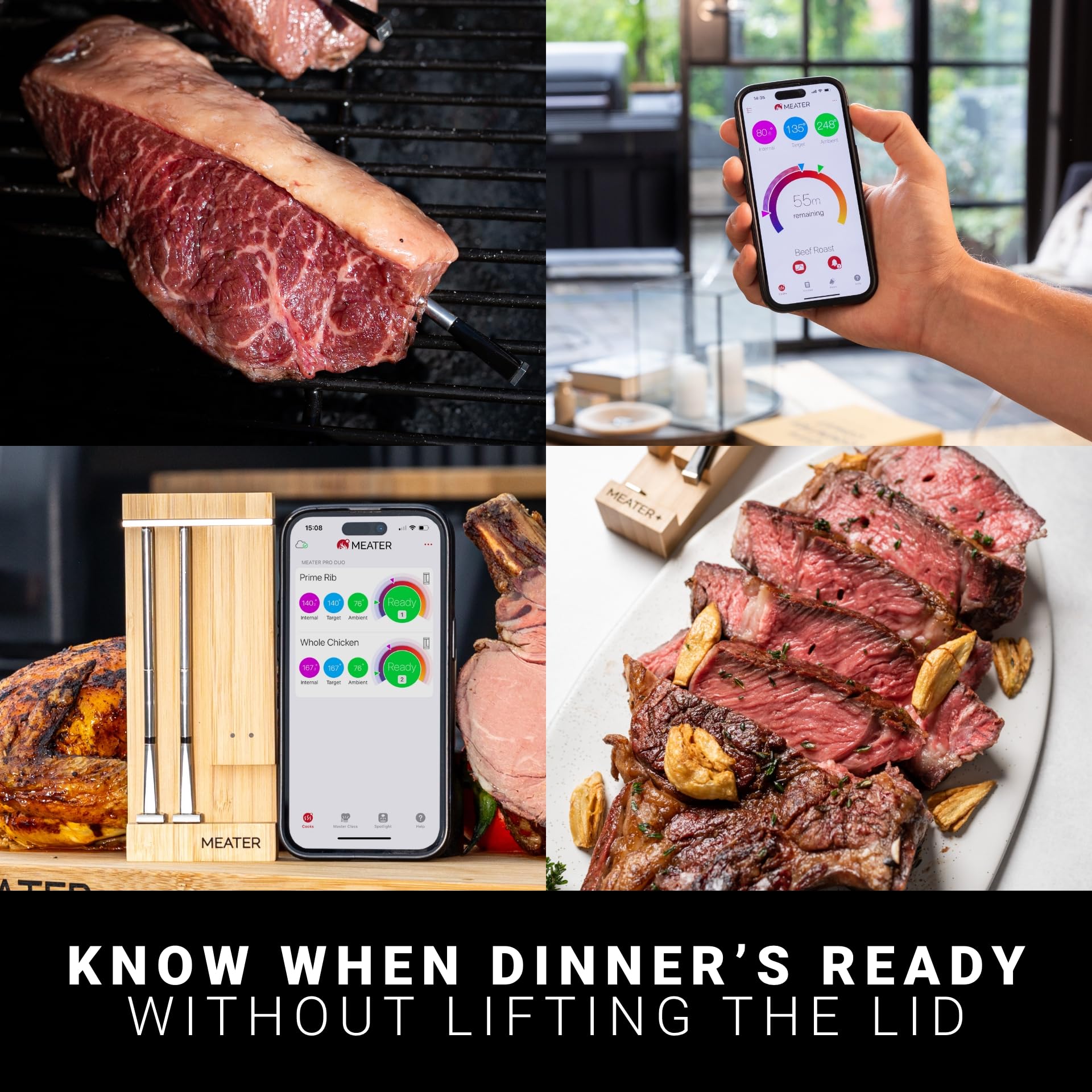 MEATER Pro Duo used during dinner prep with two probes