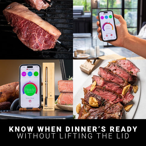 MEATER Pro in-use on a grill delivering even heat and juicy interior