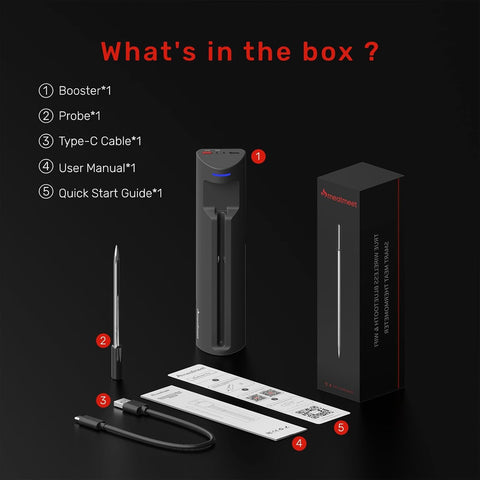 Meatmeet Pro WiFi thermometer packaging shot for gift-ready presentation