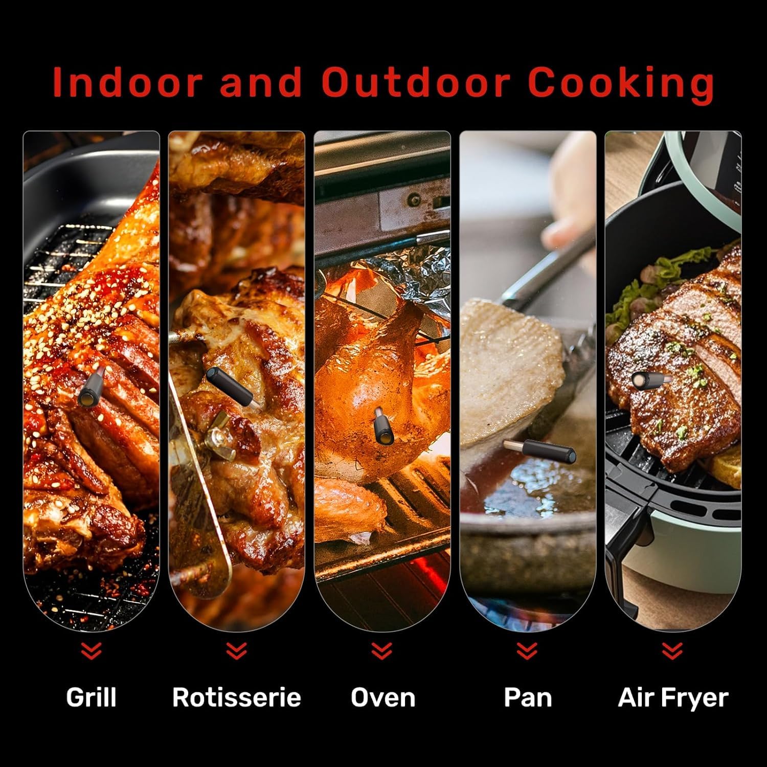 Meatmeet Pro WiFi thermometer rapid-charging icon signals fast power-ups