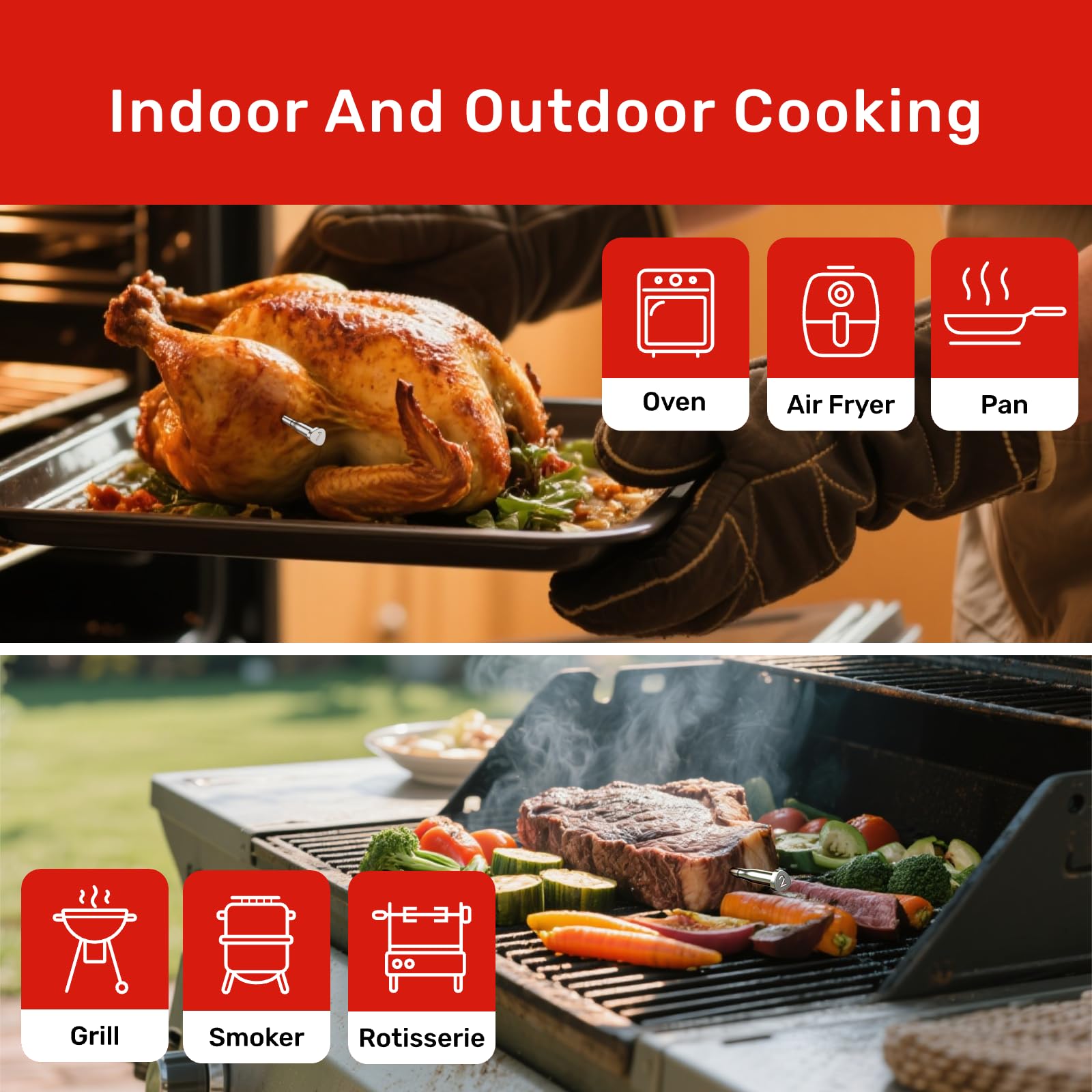 Meatmeet X Pro stainless steel design fits modern grills.