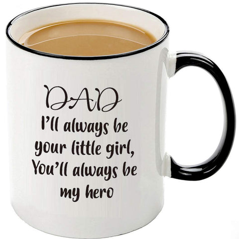 Mecai mug from daughter with hero message, ideal for Father's Day