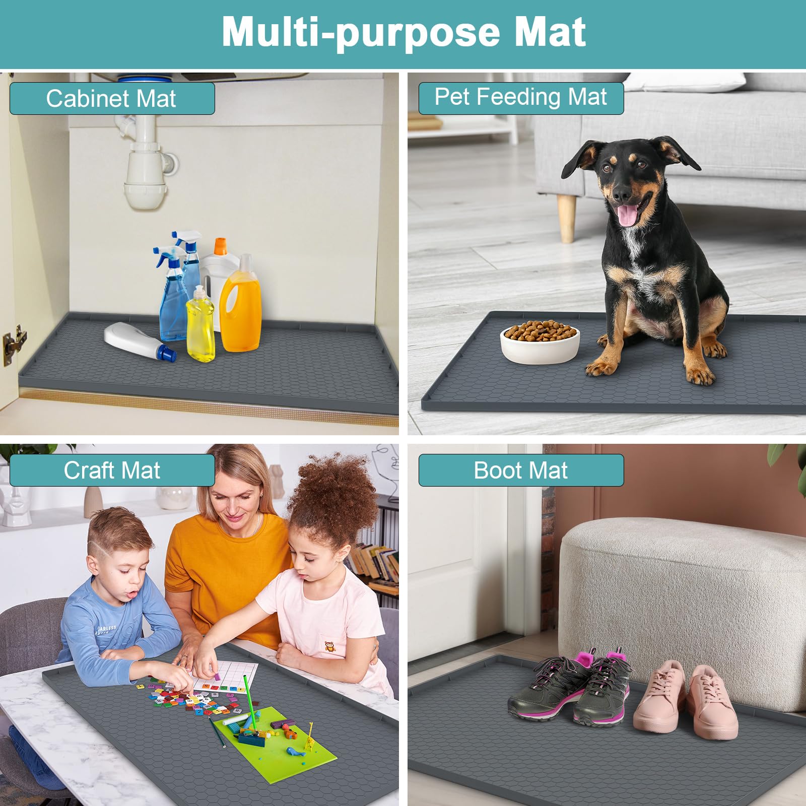 Mecheer multi-use mat suitable for kitchen, bathroom, or laundry