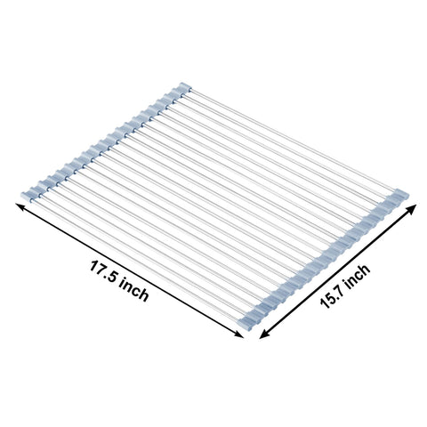 MECHEER roll-up drying rack saves counter space when stored
