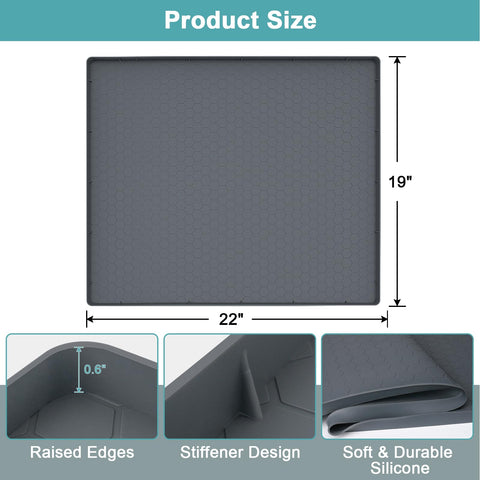 MECHEER raised edge design contains spills for extra cabinet protection.