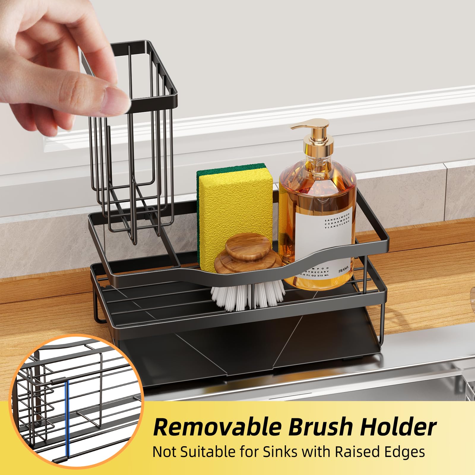 Versatile storage for kitchen and bathroom organization