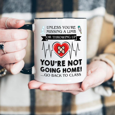 MEDROC School Nurse Mug 11oz on a desk scene, ideal for staff rooms.