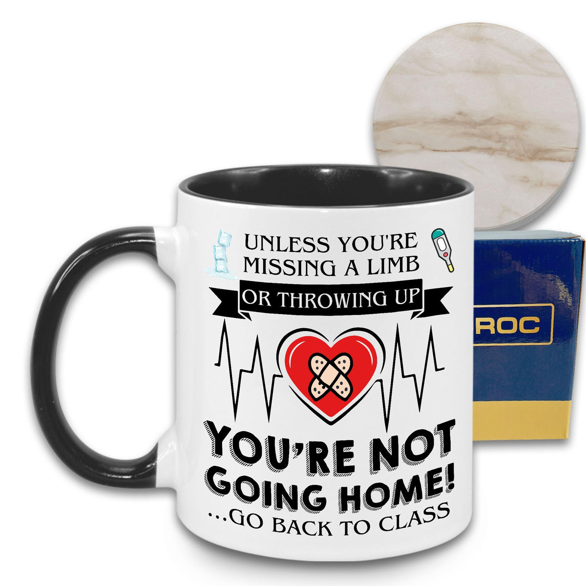 MEDROC School Nurse Mug 11oz front view for daily coffee at work.
