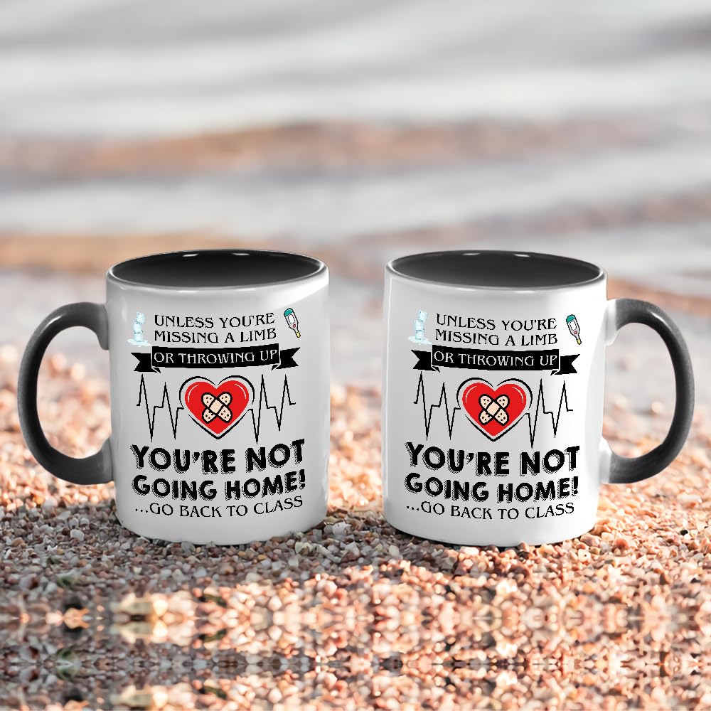 MEDROC School Nurse Mug 11oz hand-held for on-the-go coffee breaks.