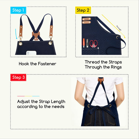 MEEDEN navy apron ideal for artists and home cooks seeking versatile protection.