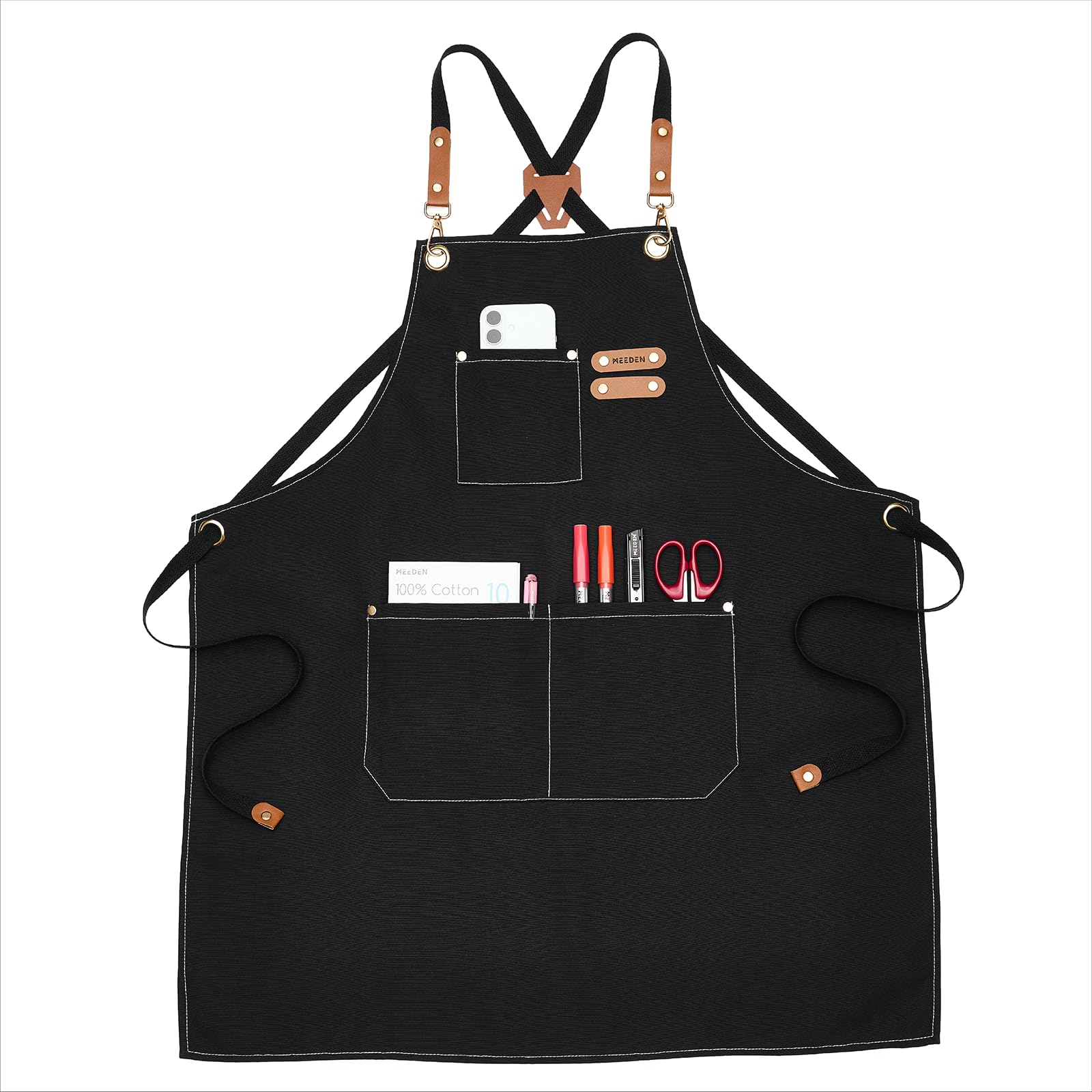 MEEDEN painting apron front view showcases splash protection for art sessions