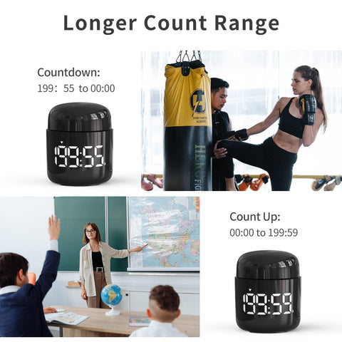 MeesMeek countdown/countup timer supports up to 199:59 for cooking or study