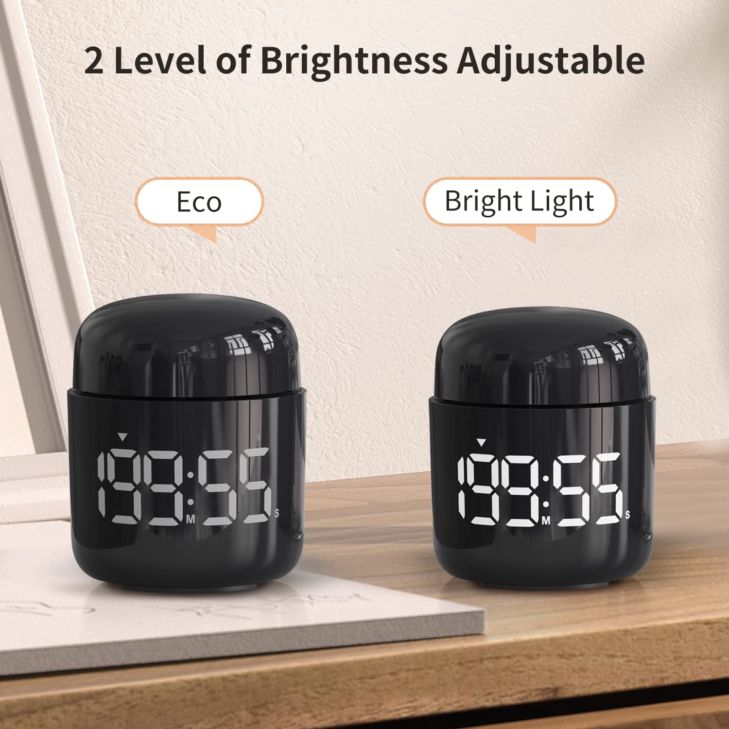 MeesMeek timer on counter with silicone pads for stable placement