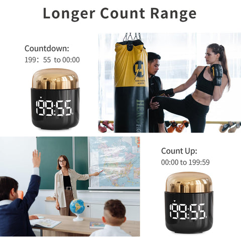MeesMeek timer with adjustable volume for audible alerts during cooking or study.