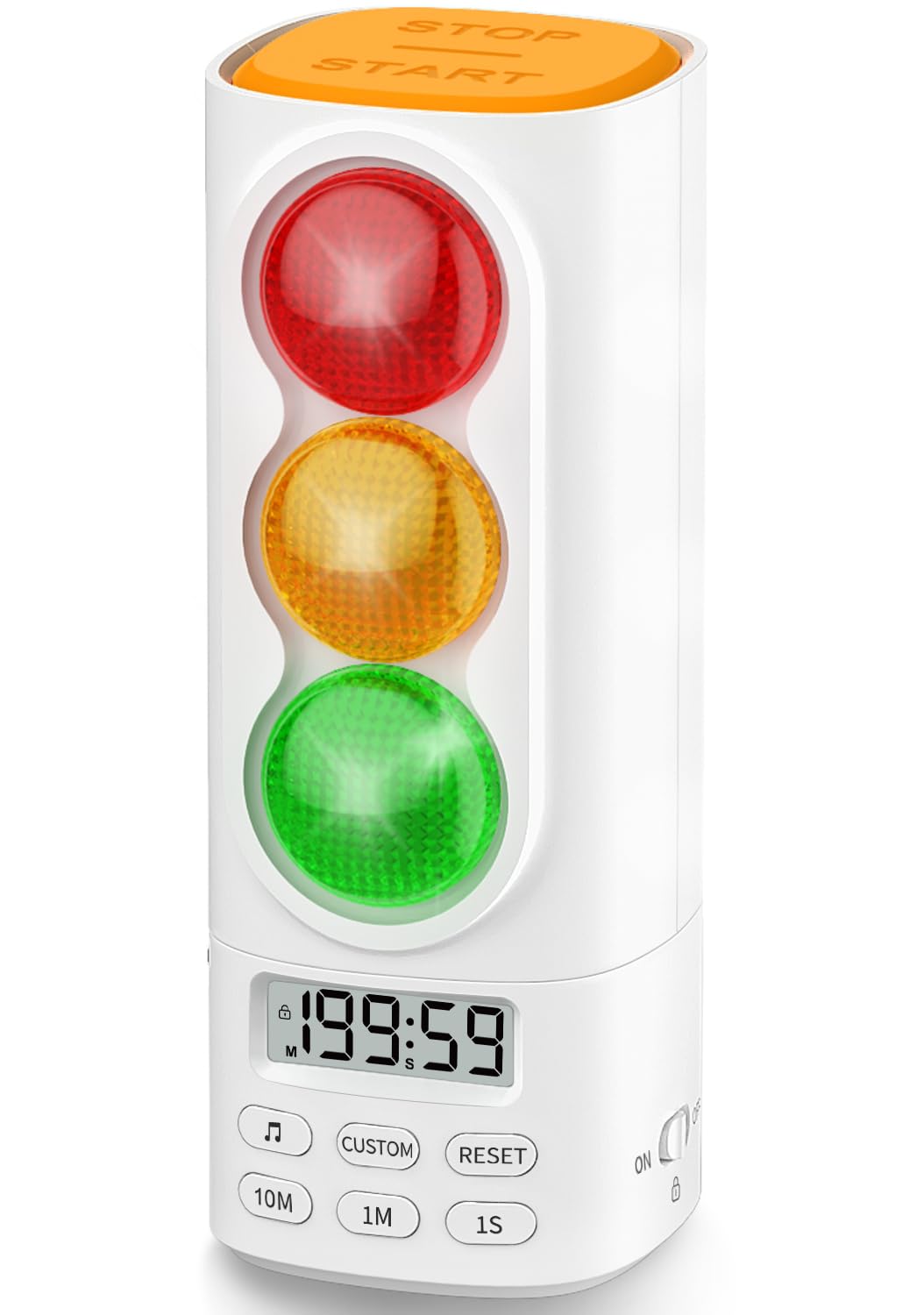 MeesMeek Traffic Light Timer front display aids visual time management for kids and adults.