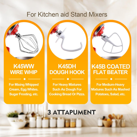 MEET JUICE K45WW wire whip delivers light, fluffy peaks for creams and meringues.