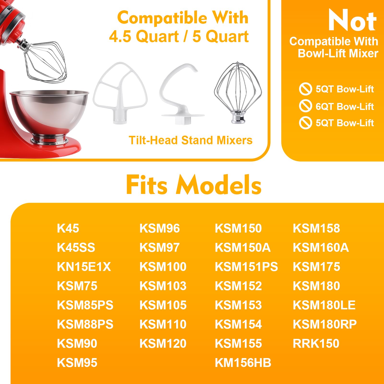 MEET JUICE compatibility set for KitchenAid tilt-head models ensures seamless replacements.
