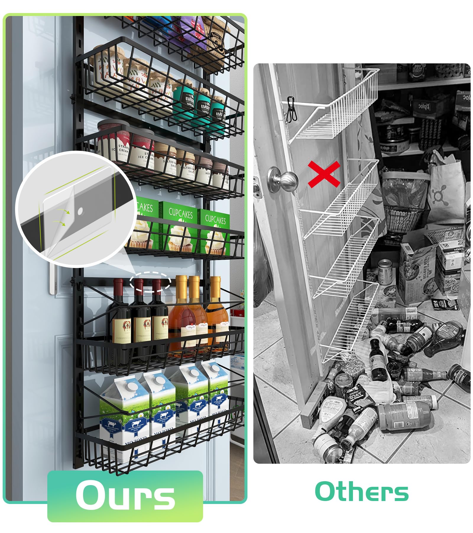Mefirt 52-inch height for efficient vertical storage.