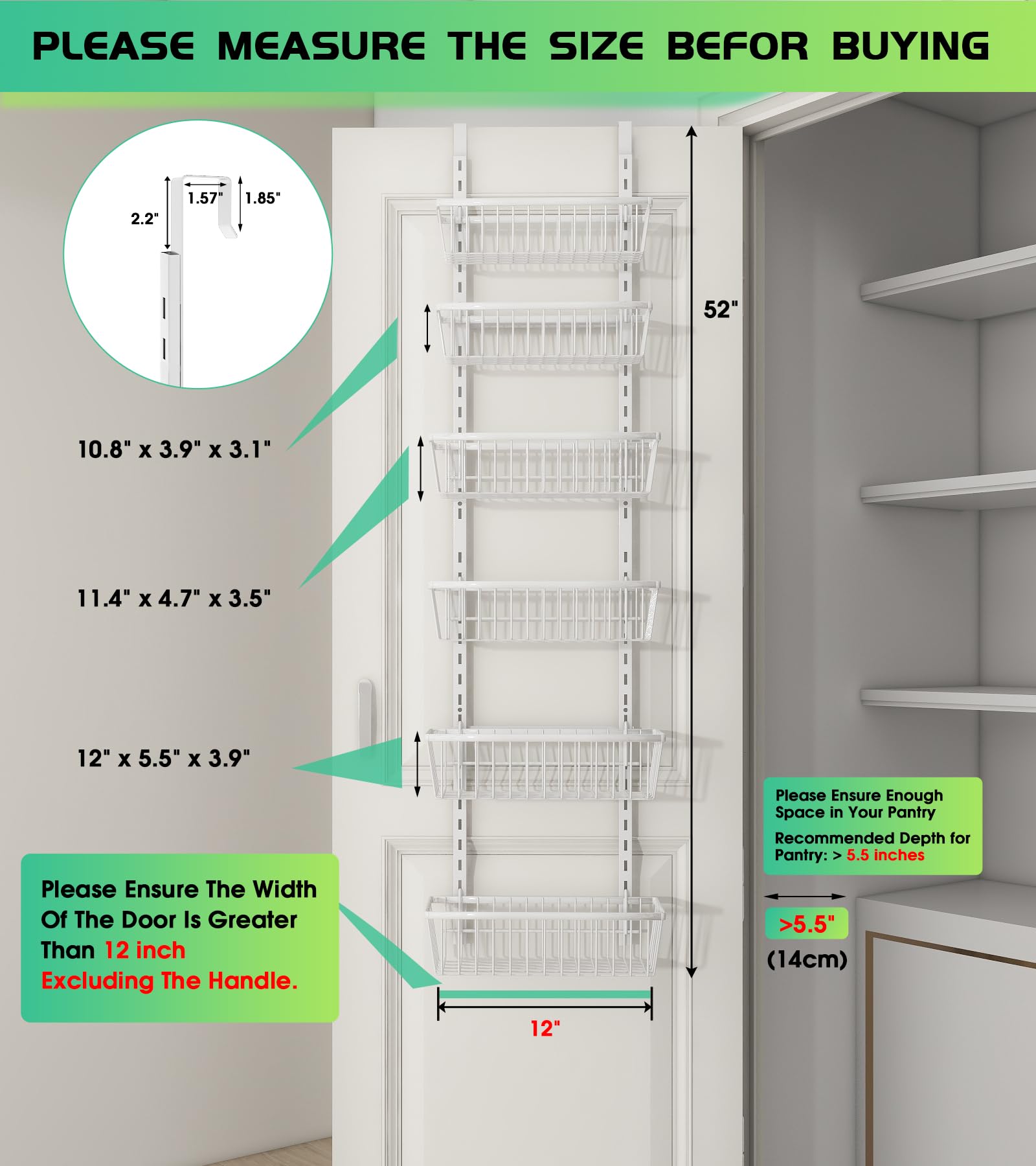 Mefirt deep baskets display six-tier storage for spices and snacks.