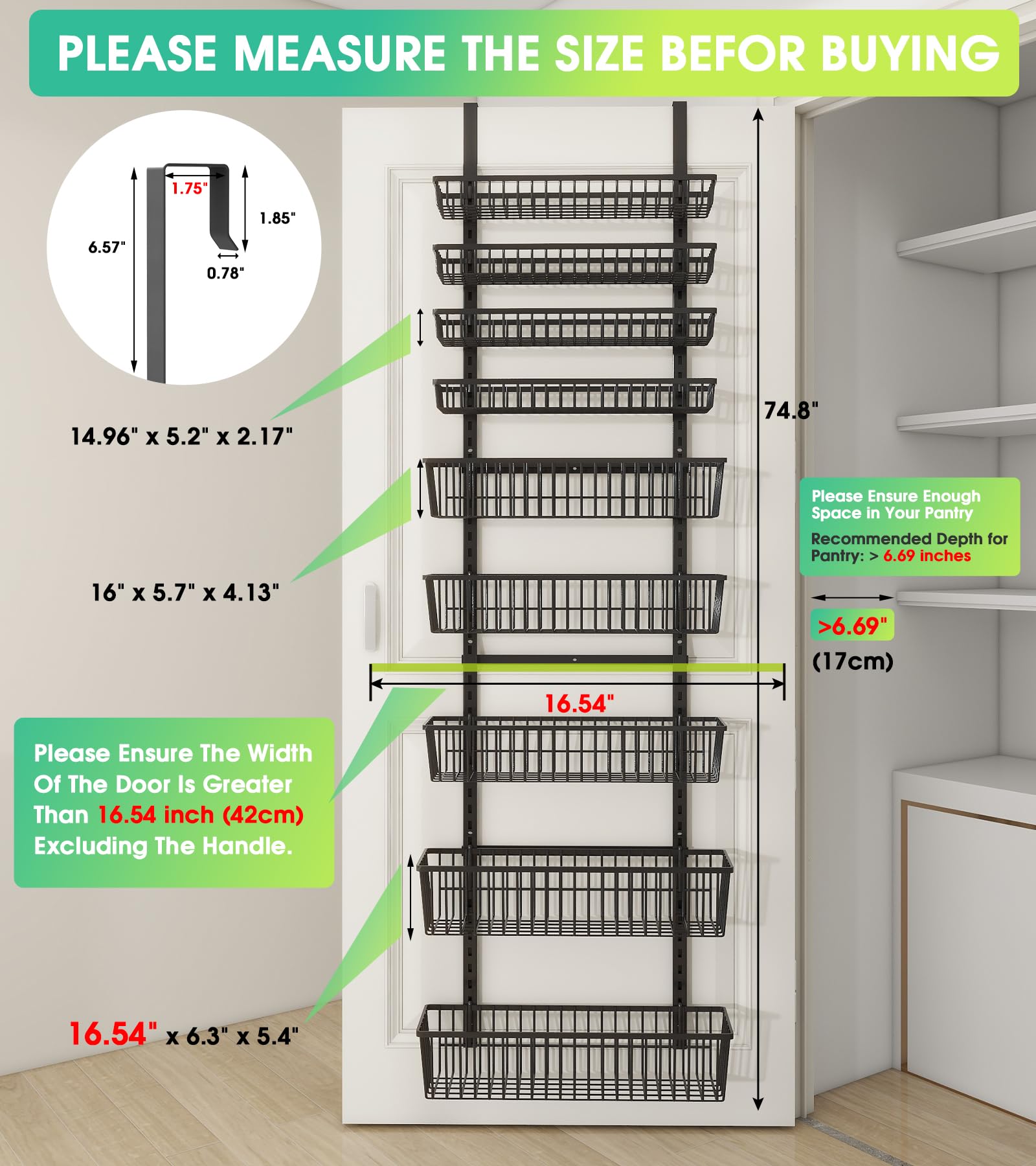 Mefirt door-hanging spice rack for easy access and organization