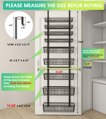Mefirt door-hanging spice rack for easy access and organization