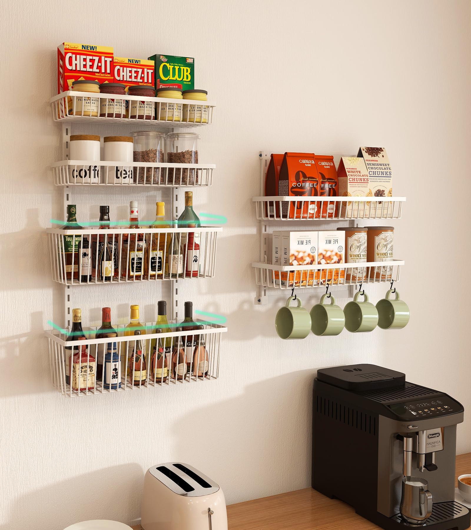 Mefirt White 9-Tier compact pantry solution helps reduce clutter in tight spaces.