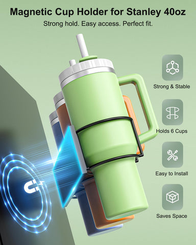 Megapuxin heavy-duty magnets securely hold up to 10 lbs without slipping.