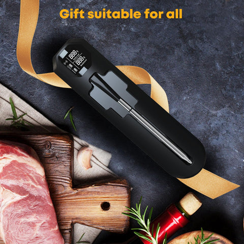 Megapuxin wireless meat thermometer easy-clean cleanup-ready for post-cook tidying.